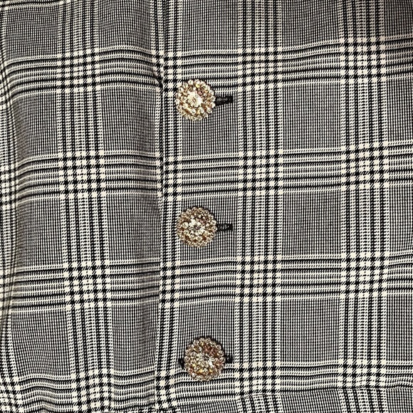 🖤 Zara Gray Plaid Mini Dress Blazer Style | Size XL | runs small - Picture 8 of 10